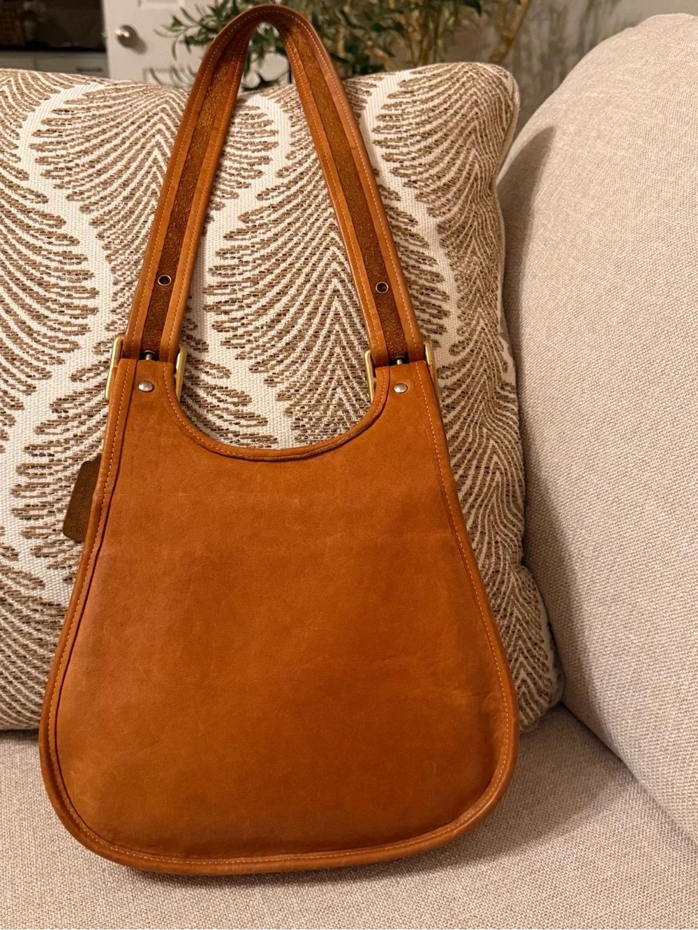 VTG 70s Coach Crescent Saddle Bag New York Pre Serial # Saddle Classic RARE - Picture 2 of 11